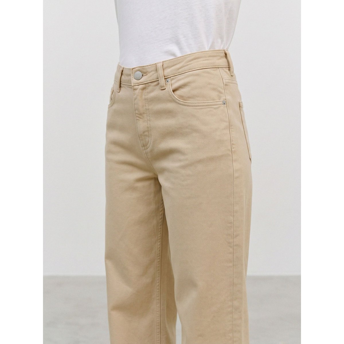 Jean À Coupe Large beige - nomad 1, VERO MODA