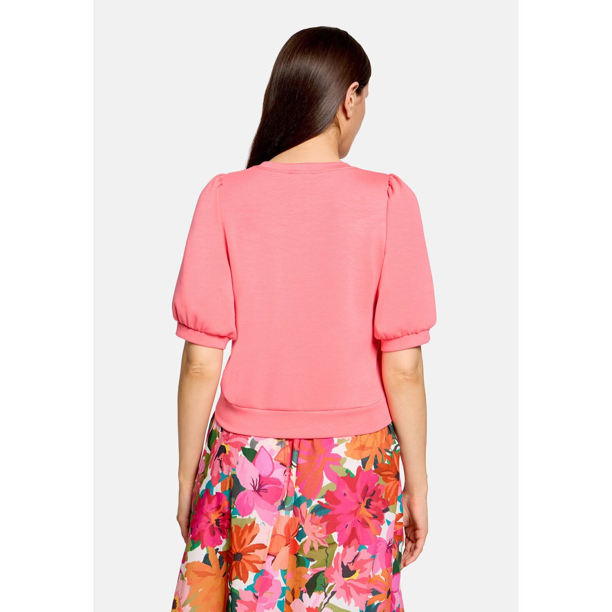 T-shirt à encolure ronde peach lime, VERA MONT