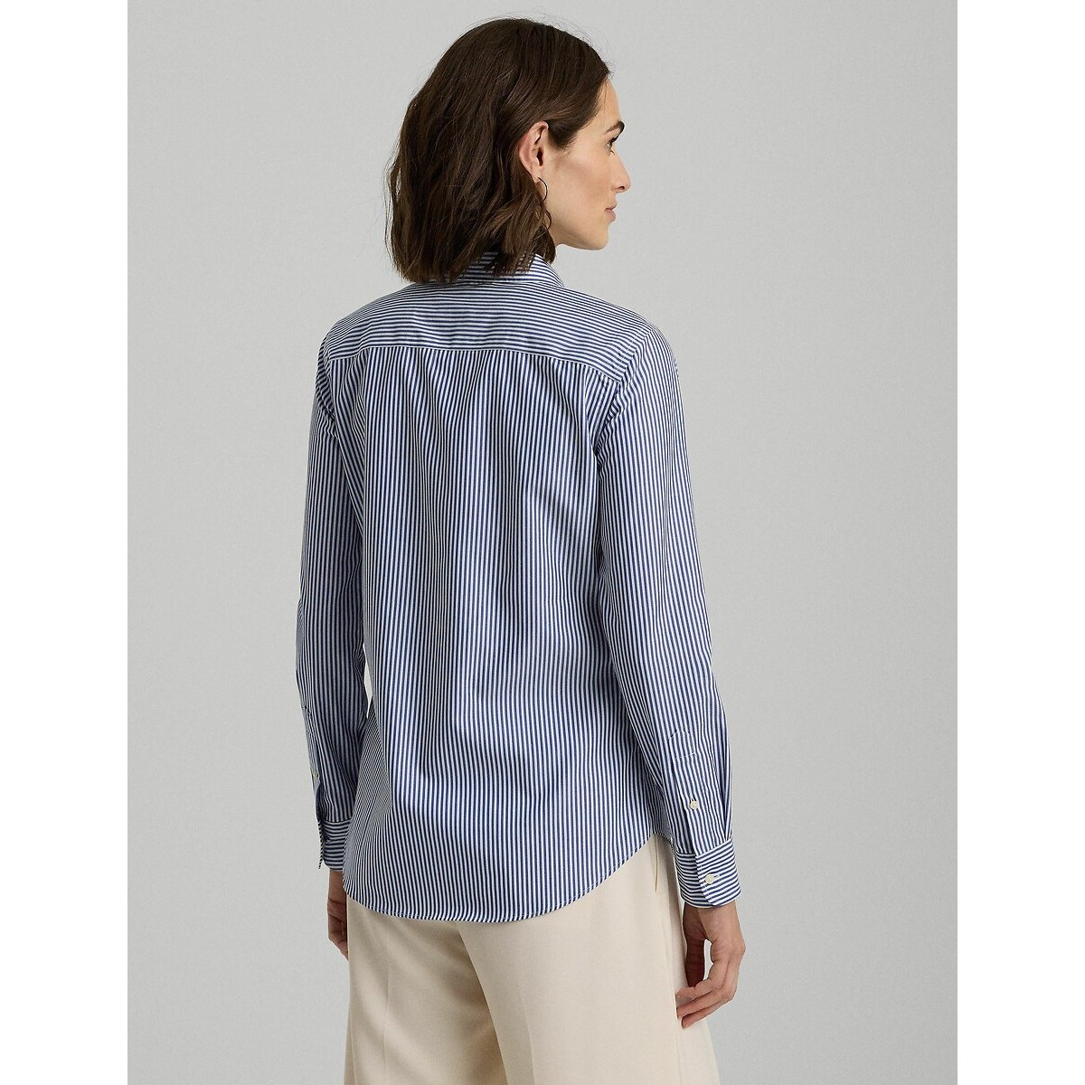 Chemise rayée manches longues bleu/blanc, LAUREN RALPH LAUREN