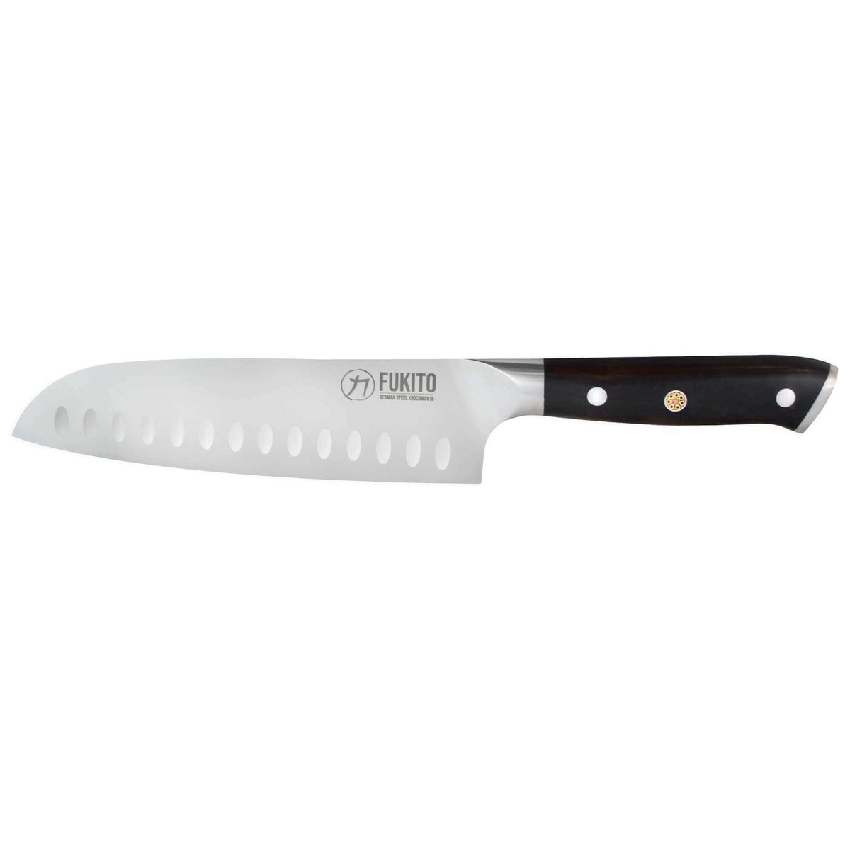 Couteau Ebene X50 modèle santoku 18cm v002237, FUKITO