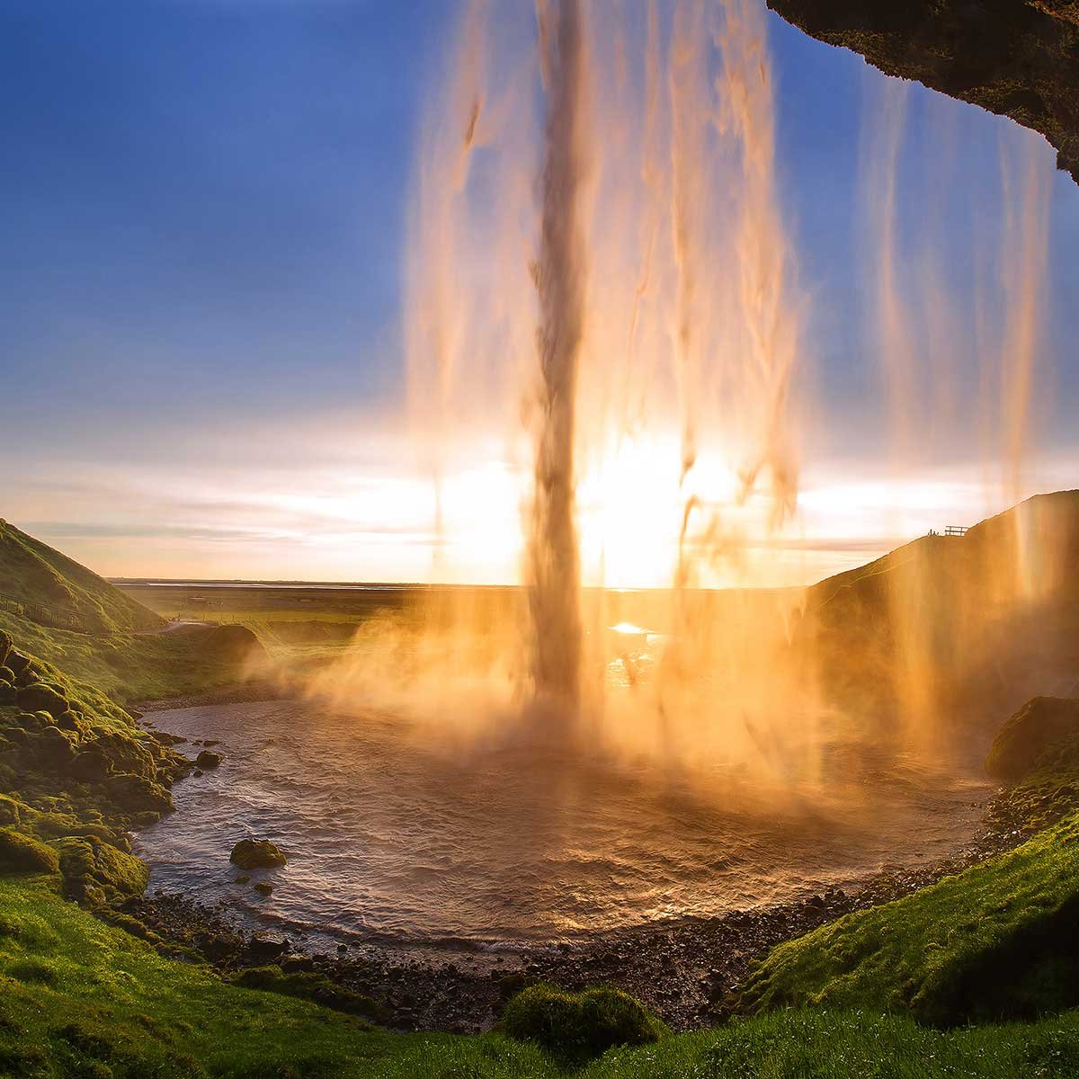 Tableau seljalandsfoss tableau alu dibond, HEXOA