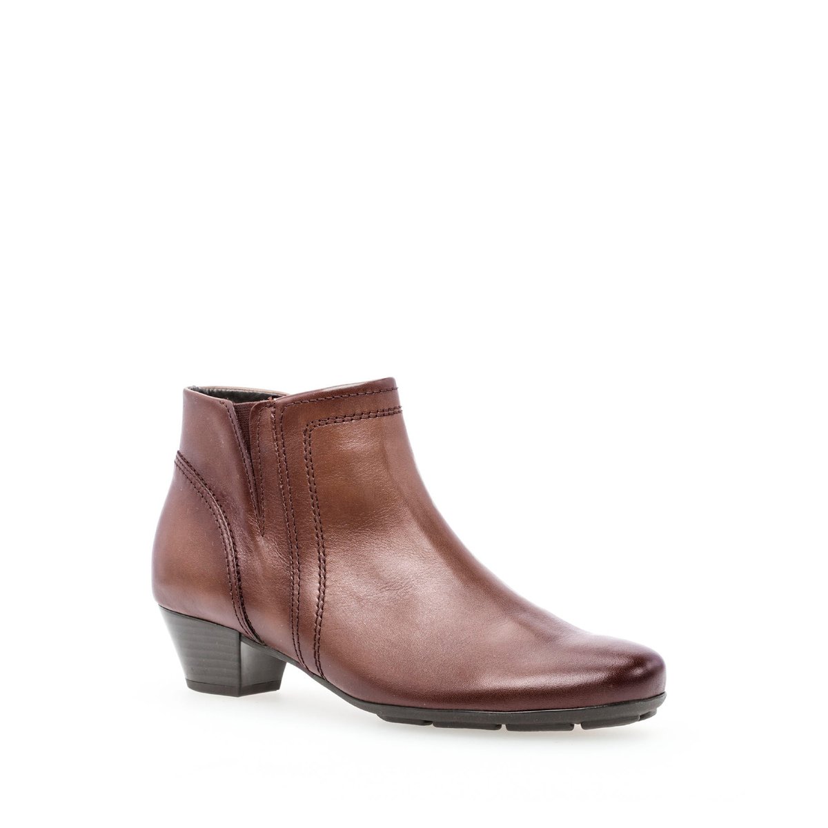 Bottines en cuir à talon décroché block sattel, GABOR