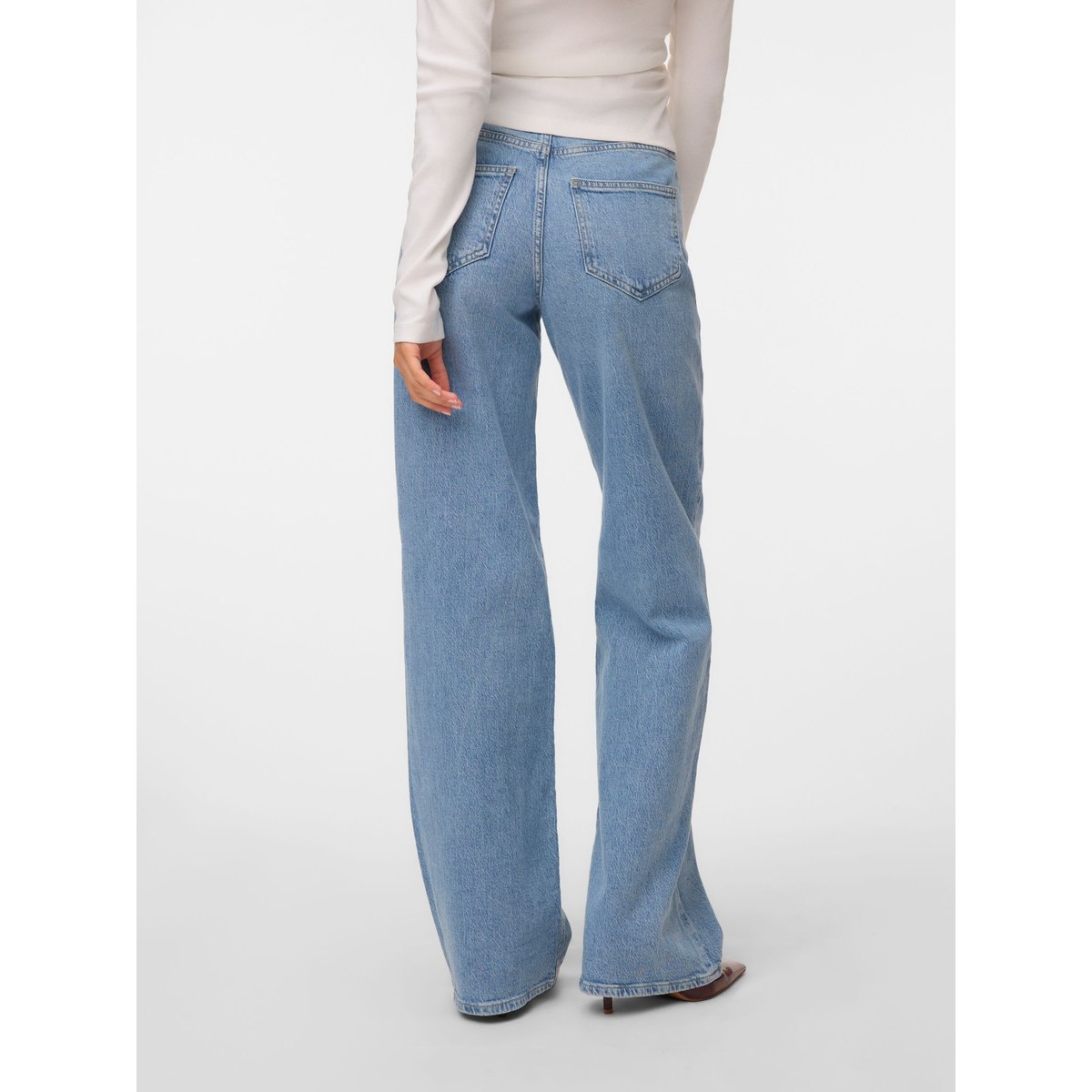 Jean À Coupe Large medium blue denim, VERO MODA