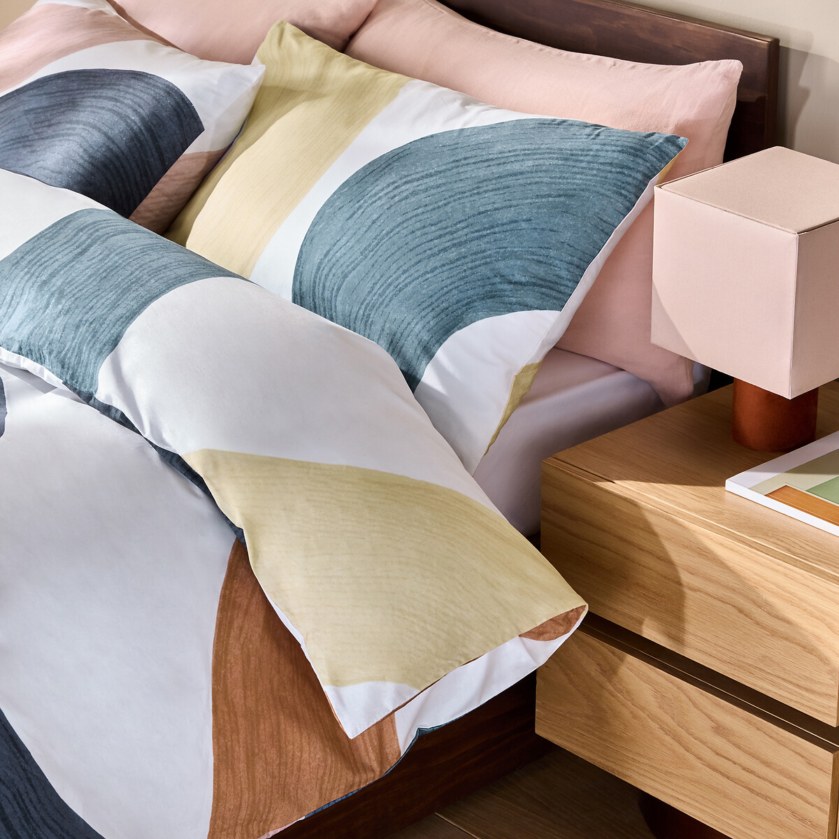 MADE.COM Rala Printed 100% Cotton Duvet Cover and Pillowcase Set multi-coloured, MADE