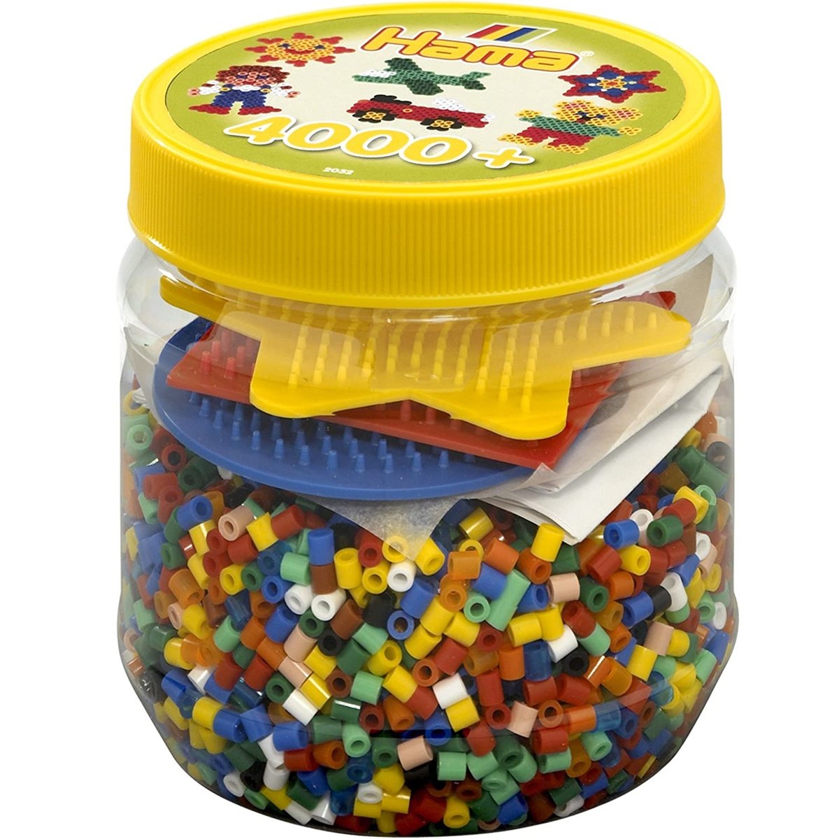 Pot 4000 perles plastique beige, HAMA