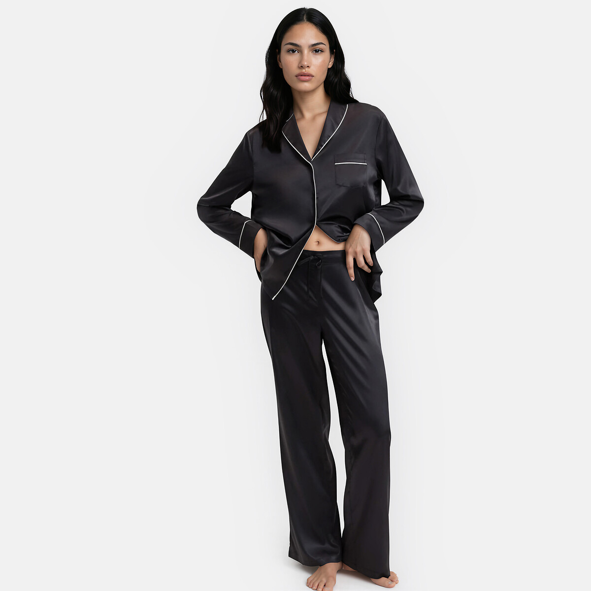 Pigiama In Satin Abbigliamento E Accessori Da Notte Camera Pigiami La Redoute