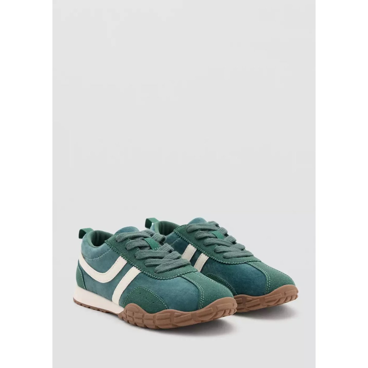 Tennis combinées à lacets vert foncé, MANGO KIDS