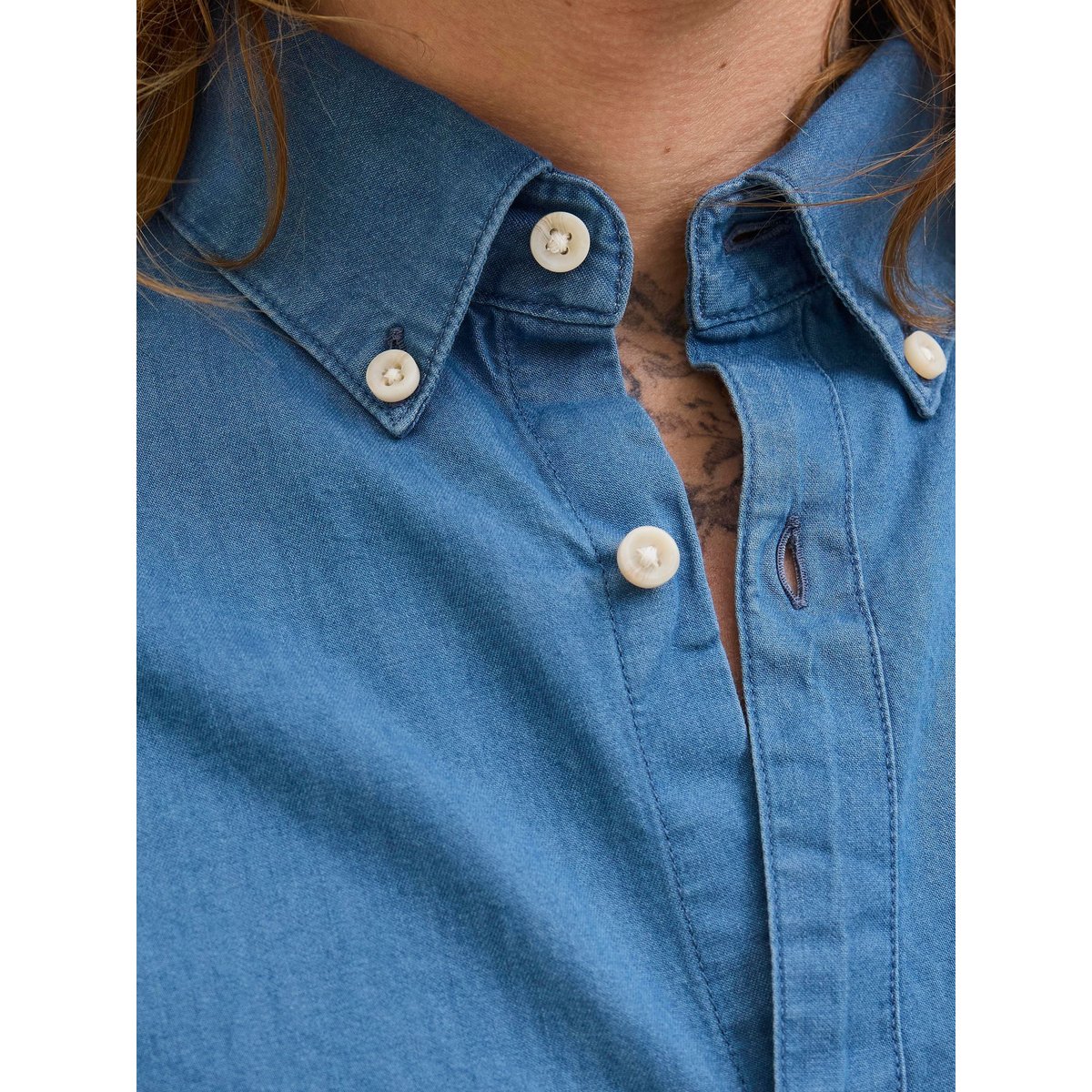 Chemise En Denim medium blue denim, JACK & JONES