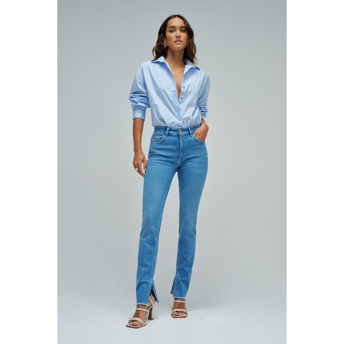 JEAN DESTINY PUSH UP SKINNY bleu turquoise, SALSA JEANS