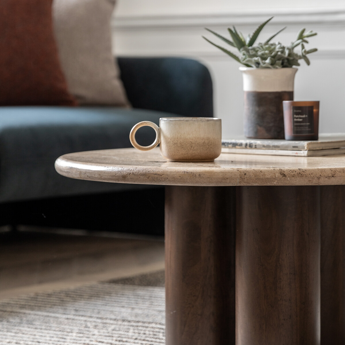 Trenton Travertine Coffee Table travertine, SO'HOME