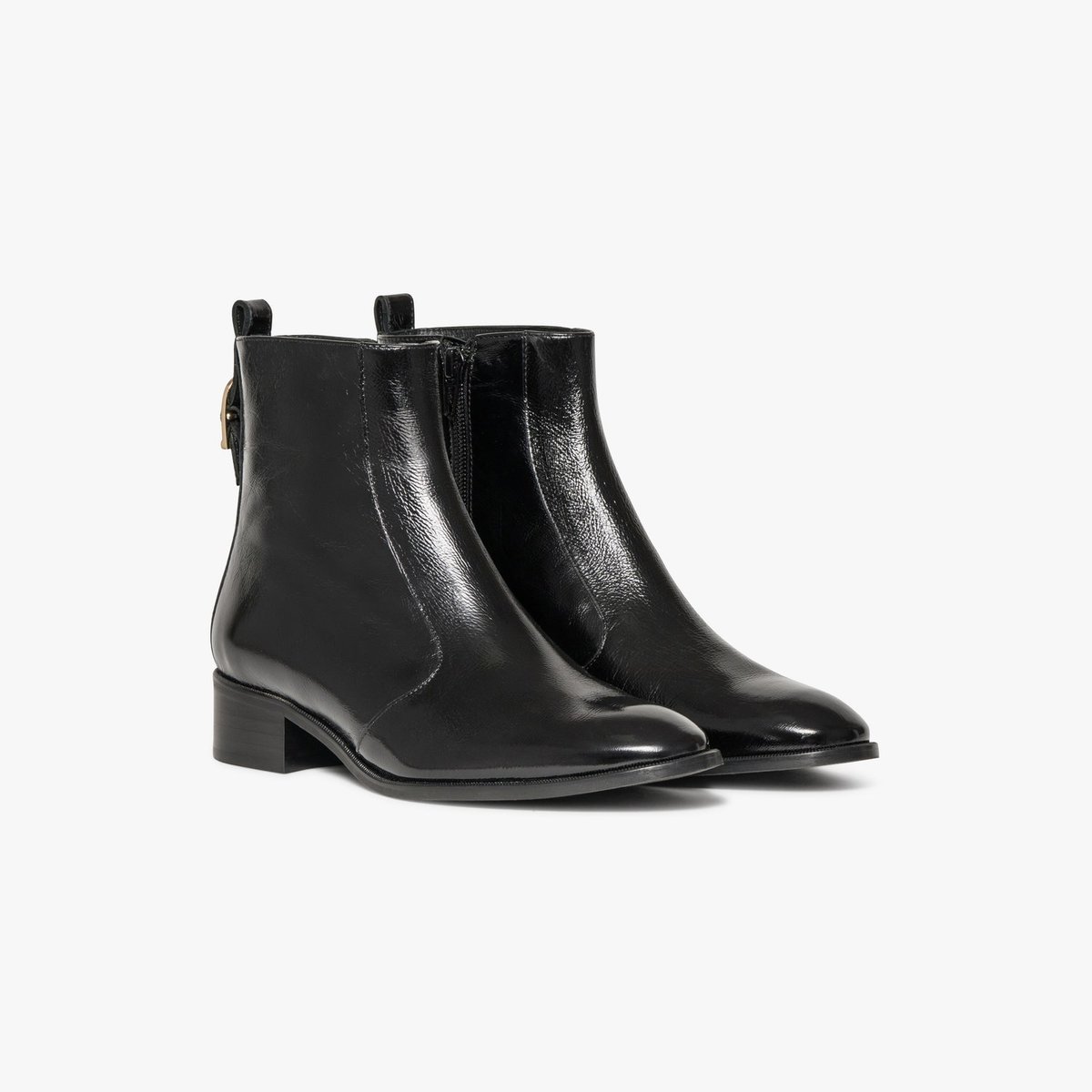 Boots À Talon en cuir MALICIA noir, BOCAGE