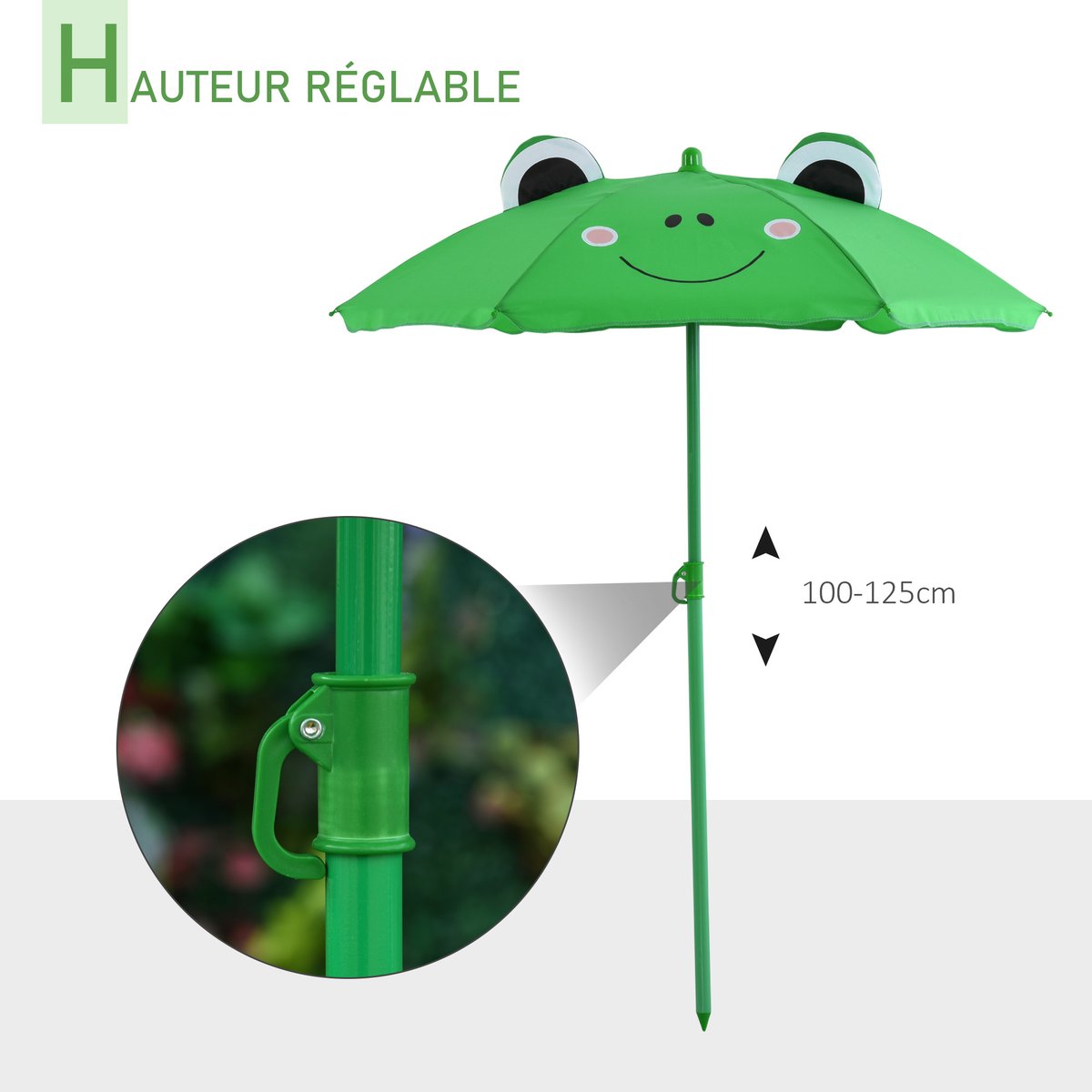 Ensemble de table et chaises de jardin pour vert, OUTSUNNY