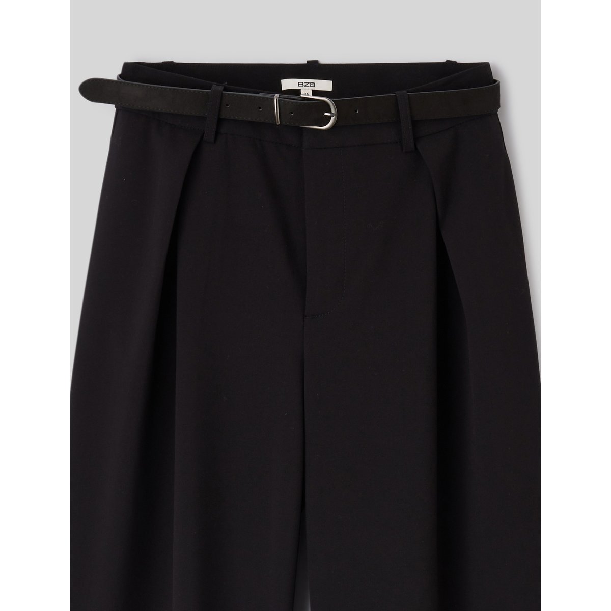 Pantalon large à pinces noir, BZB