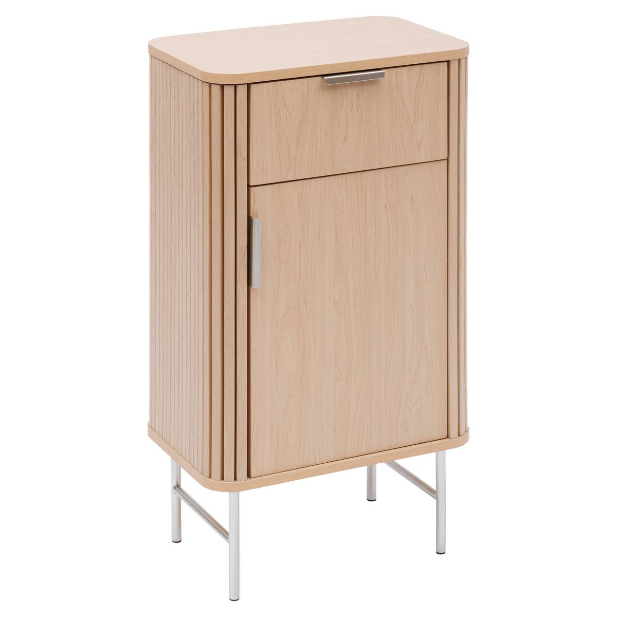 Meuble bas de salle de bain 1 porte LIORA beige, 5FIVE SIMPLY SMART
