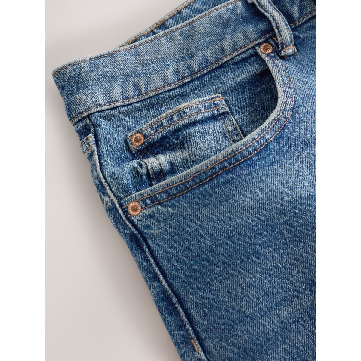 Short en jean coupe sablier bleu moyen, NEXT