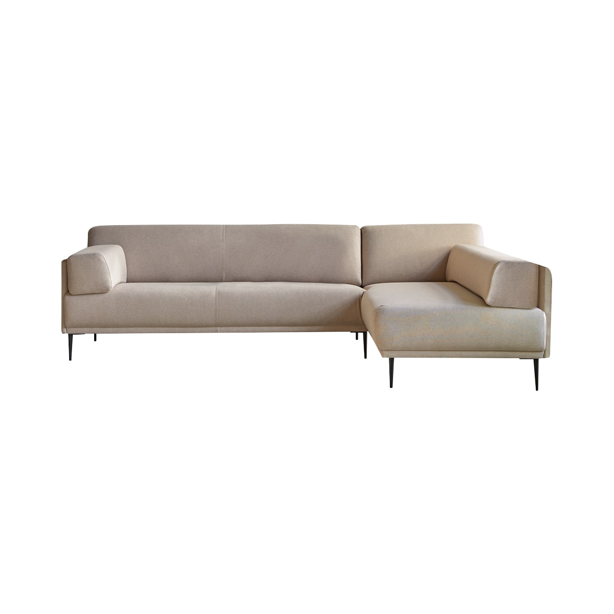 Canapé d'angle en Tissu, FINN beige, TIKAMOON