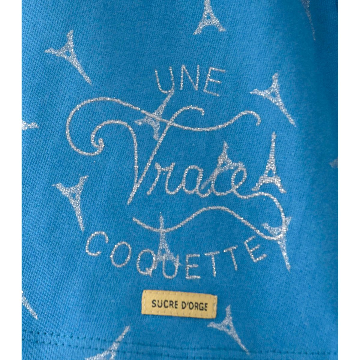 Tunique fille imprimee coquette bleu, SUCRE D'ORGE