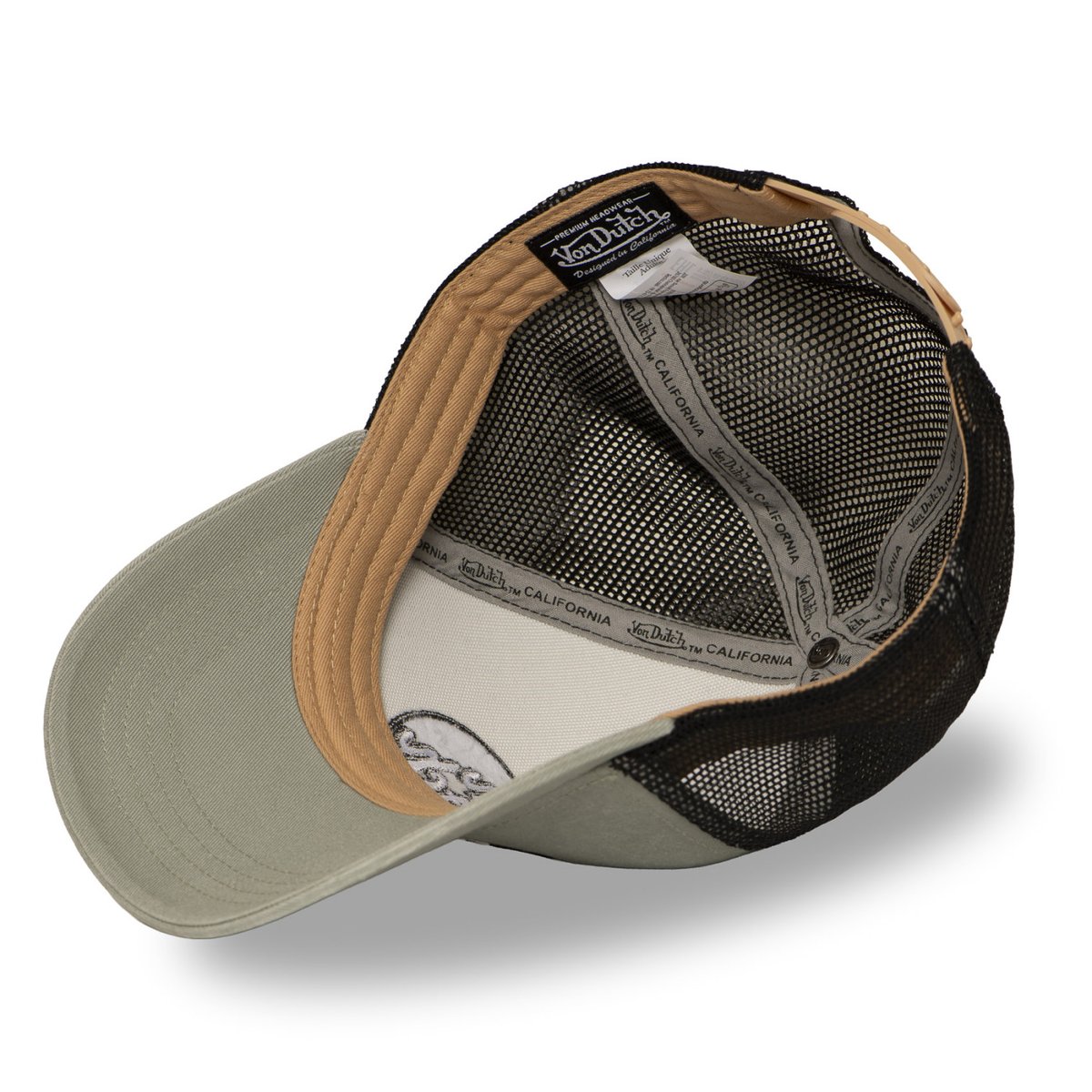 Casquette trucker ACID kaki clair/beige/noir, VON DUTCH