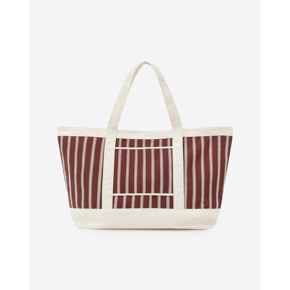Tote bag large en toile rayée cherry Aspen cherry, GRACE AND MILA