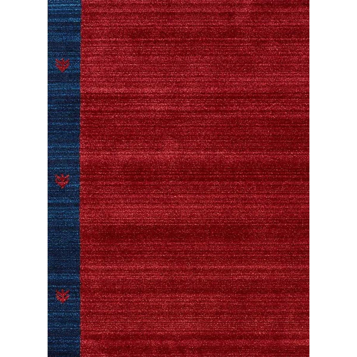 Tapis salon et chambre tissé motif simple CHOBAY 5 rouge, UN AMOUR DE TAPIS