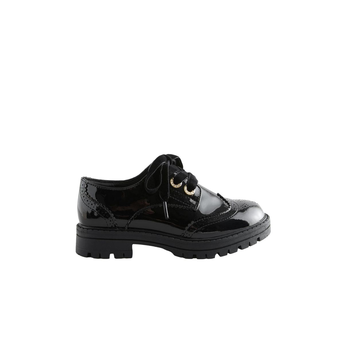 Chaussures richelieu d’école à lacets noir, NEXT