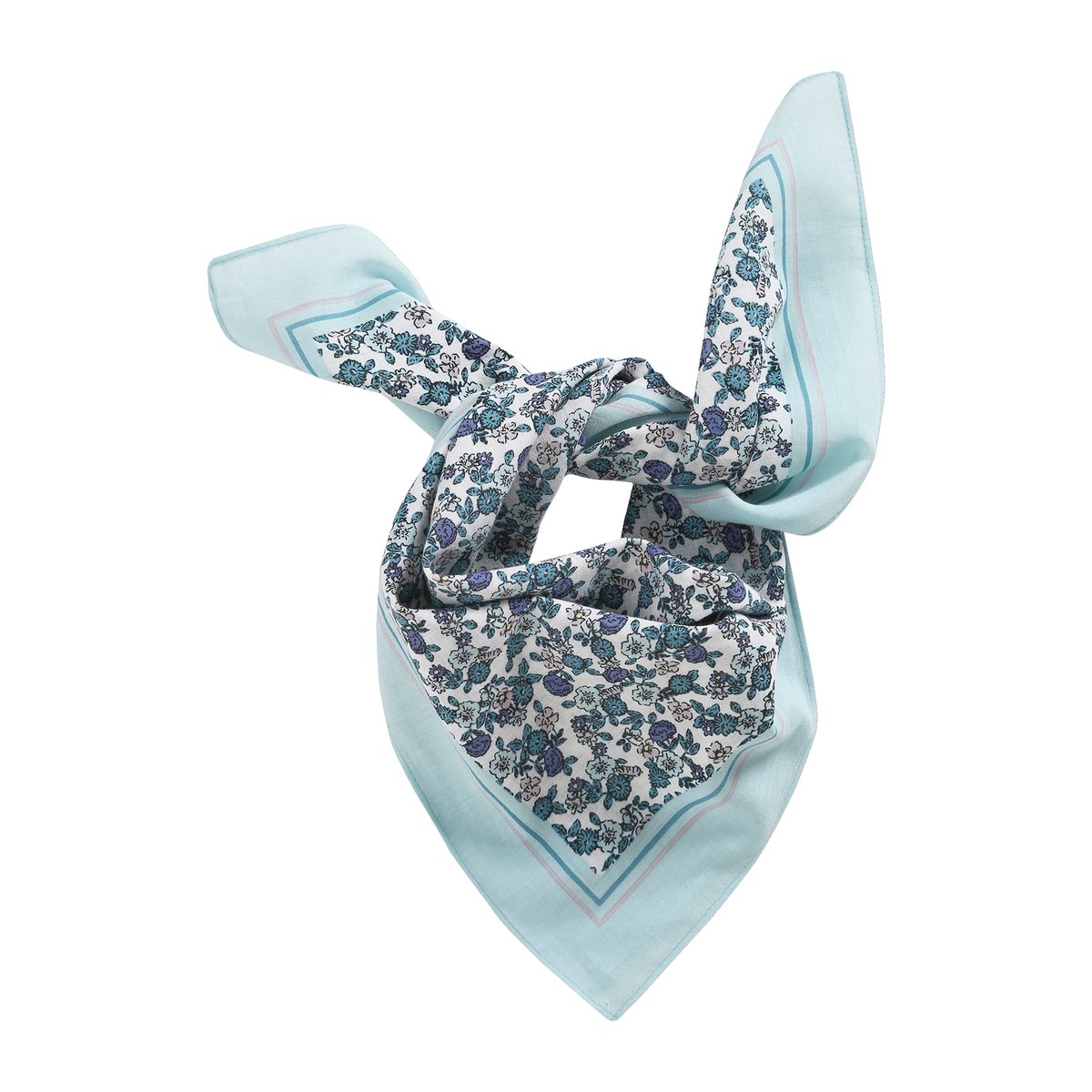 Foulard imprimé fleurs vert, VERTBAUDET