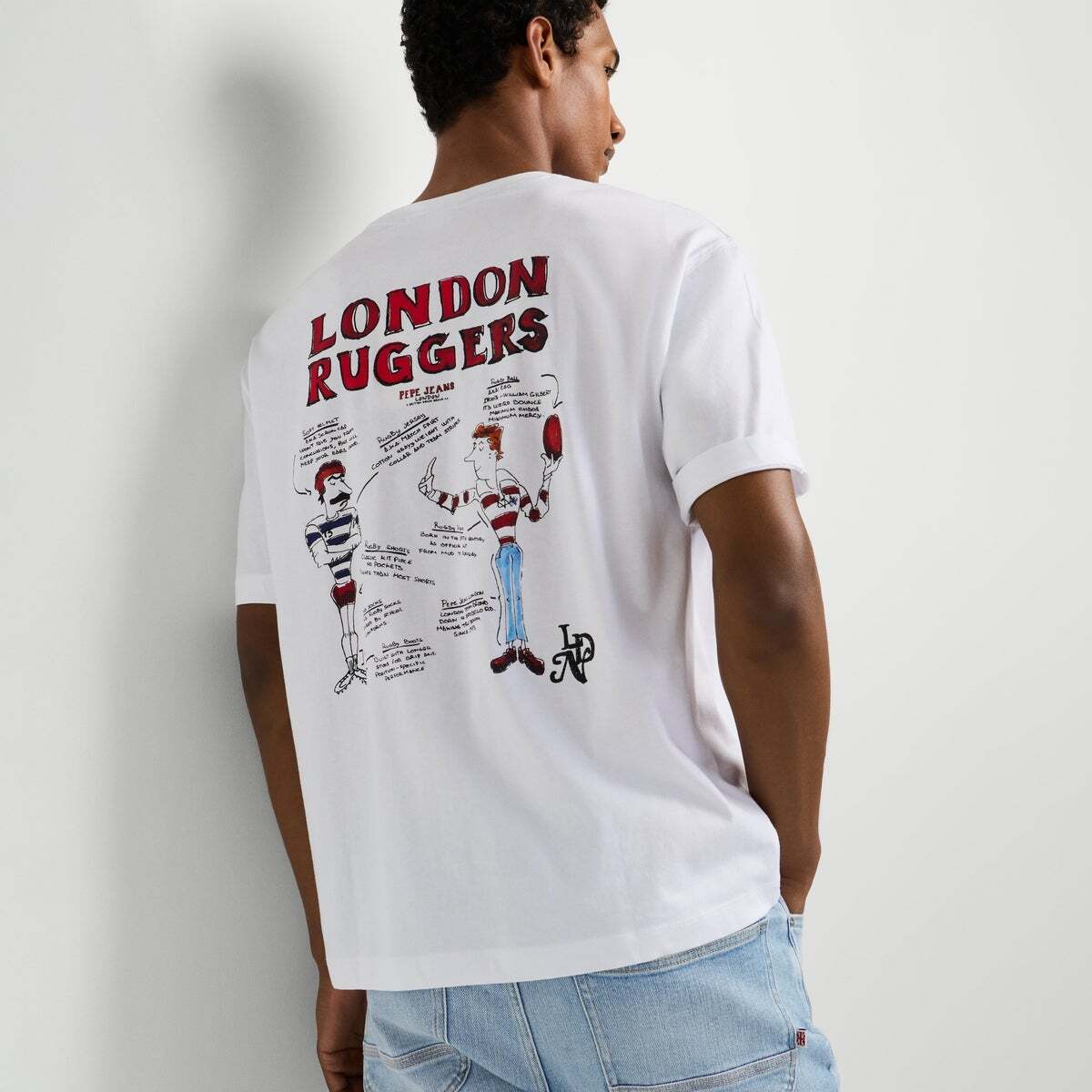 T-Shirt Avec Imprimé Au Dos Coupe Casual blanc, PEPE JEANS