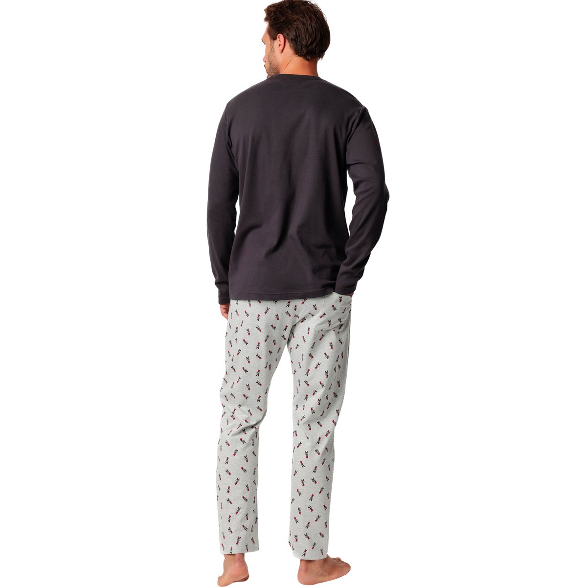 Pyjama pantalon top manches longues Make Me Laugh Disney gris, ADMAS