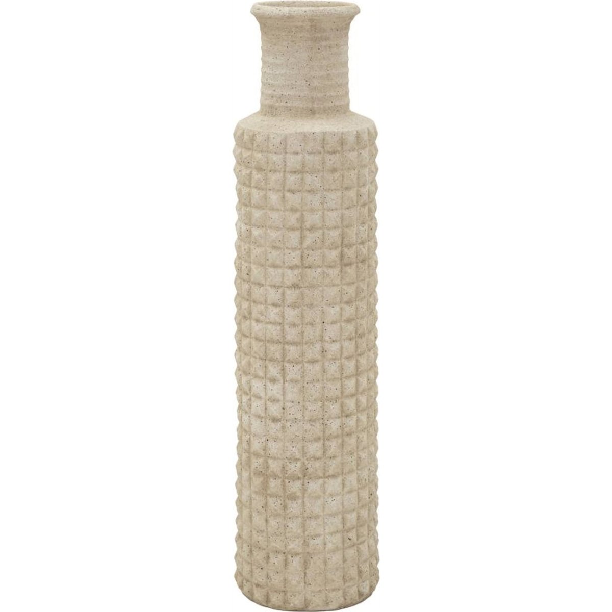 Vase haut extérieur effet pierre MODERN beige effet pierre sablée, RECOLLECTION