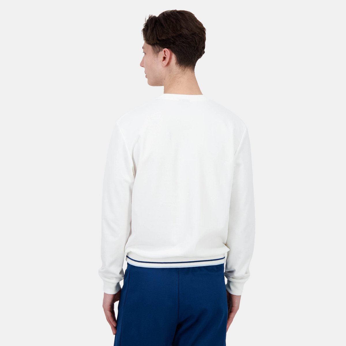 Sweat col rond Héritage blanc, LE COQ SPORTIF