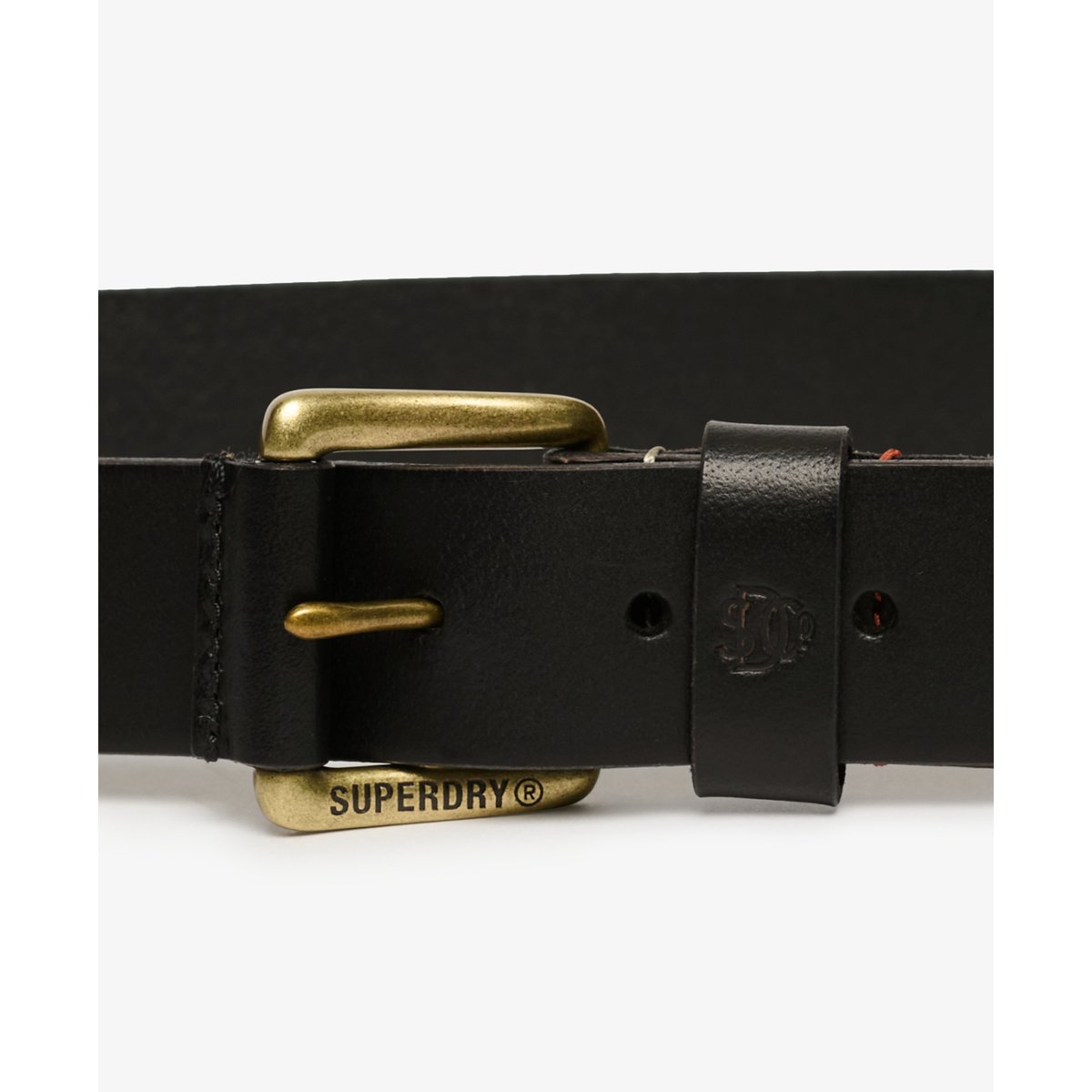 Ceinture Classique en Cuir Véritable noir, SUPERDRY