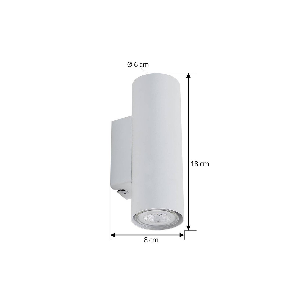 Applique en aluminium moderne, Joffrey blanc, LINDBY