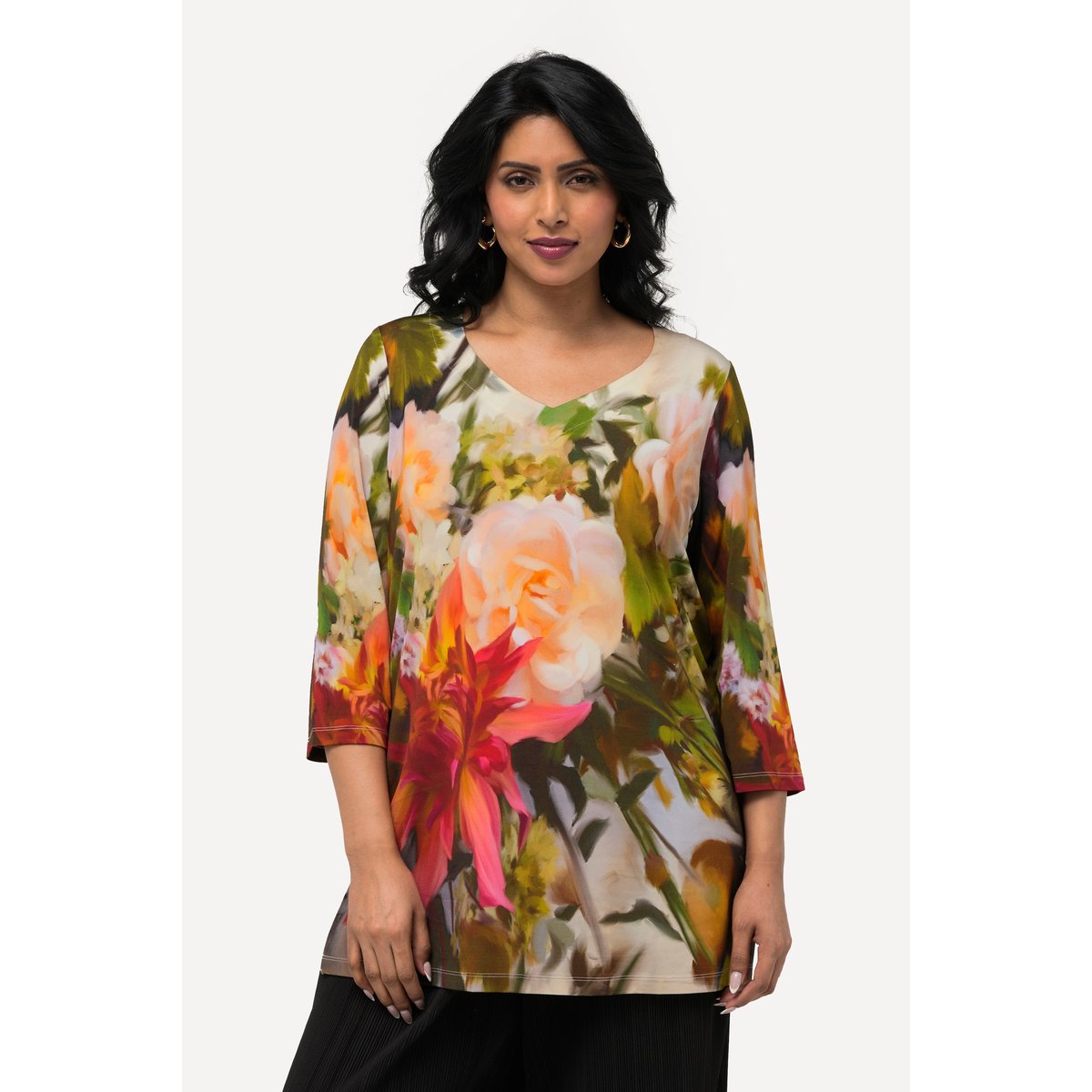 T-shirt au tombé fluide blanc cassé, ULLA POPKEN