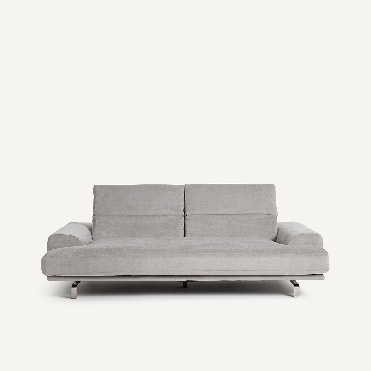 Canapé polyester mélangé, Orizonte gris clair, AM.PM