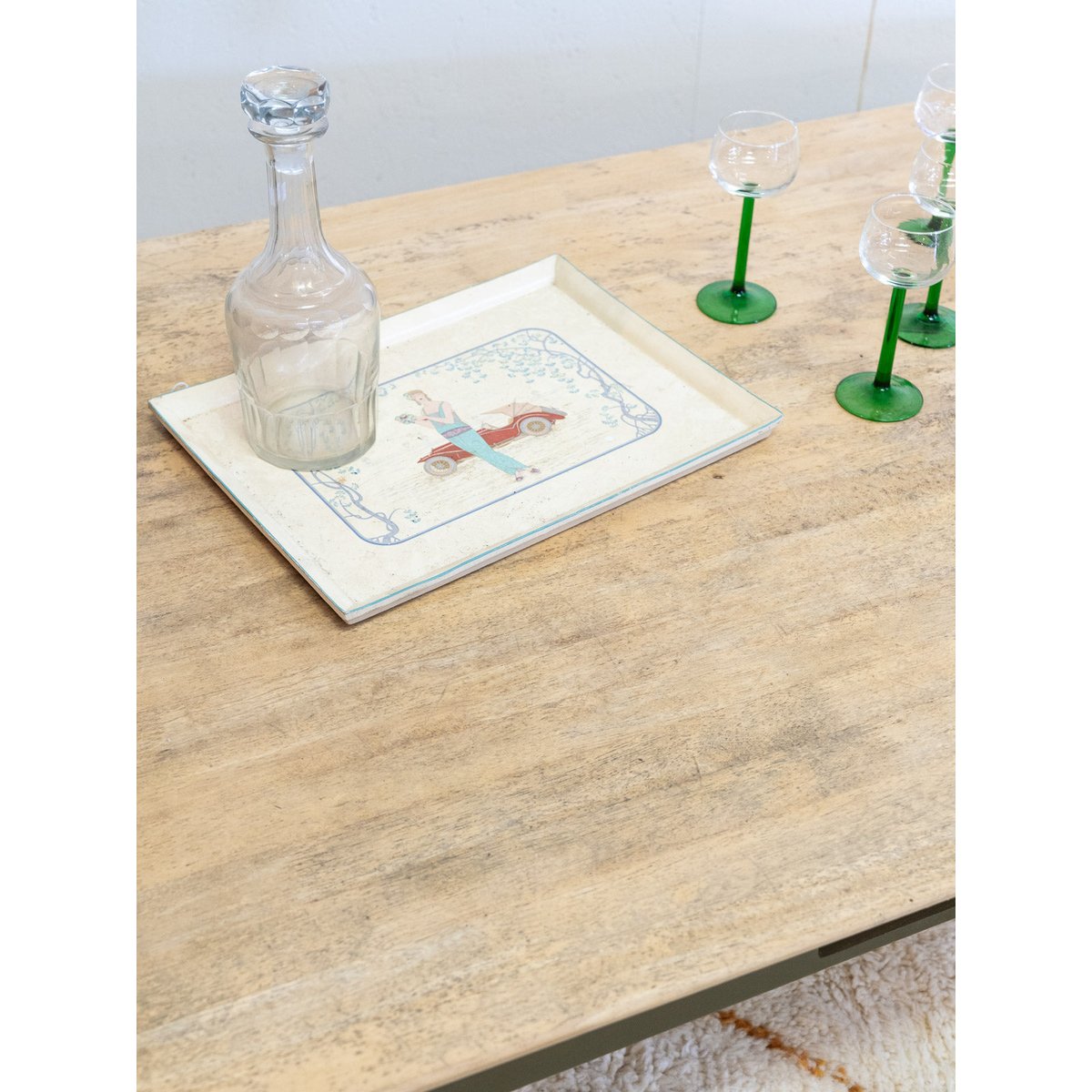 Table basse en bois Léonie N°401 - Bon état bois clair, DEBONGOUT