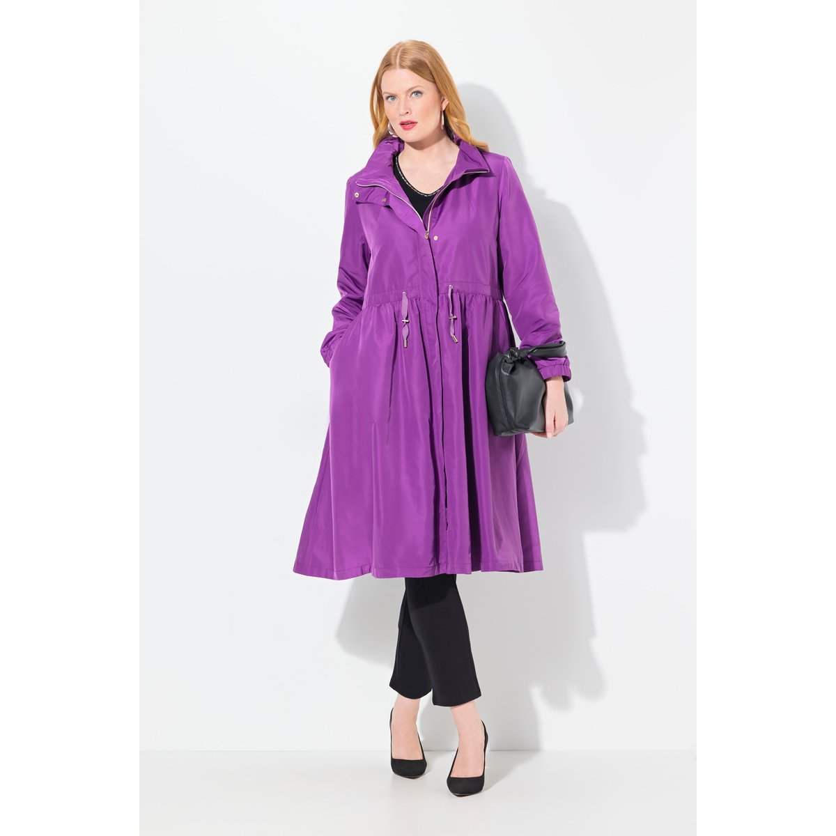 Manteau à capuche, matière déperlante mûres, ULLA POPKEN
