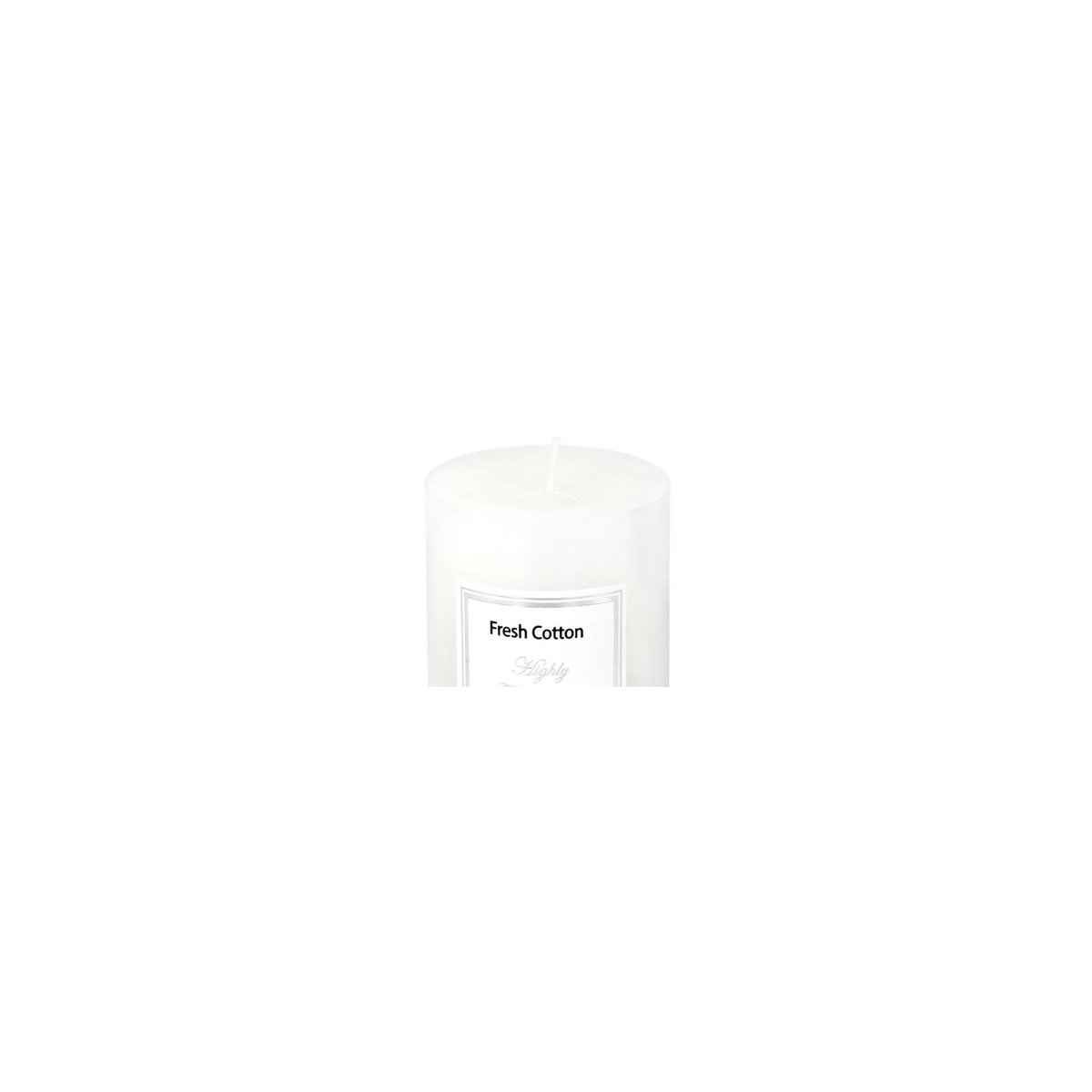Bougie parfumée Fresh Cotton - 7x7cm blanc, WADIGA