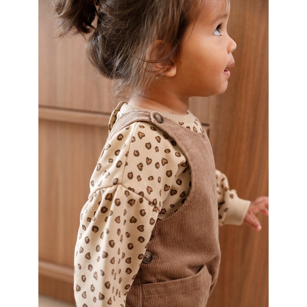 Sweat-shirt imprimé motif léopard taupe, VERTBAUDET