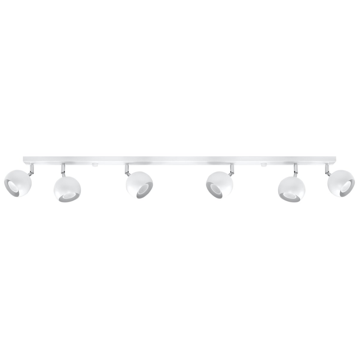Plafonnier Acier Blanc GU10 6 Oculare blanc, EDEN