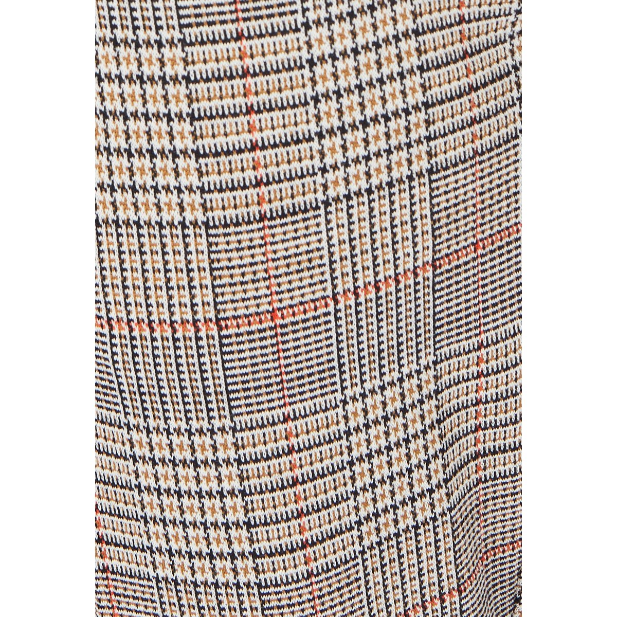 Pantalon 7/8ème en maille milano stretch marron prince de galles, DAMART