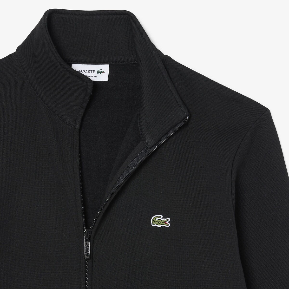Sweatshirt zippé molleton noir-031, LACOSTE