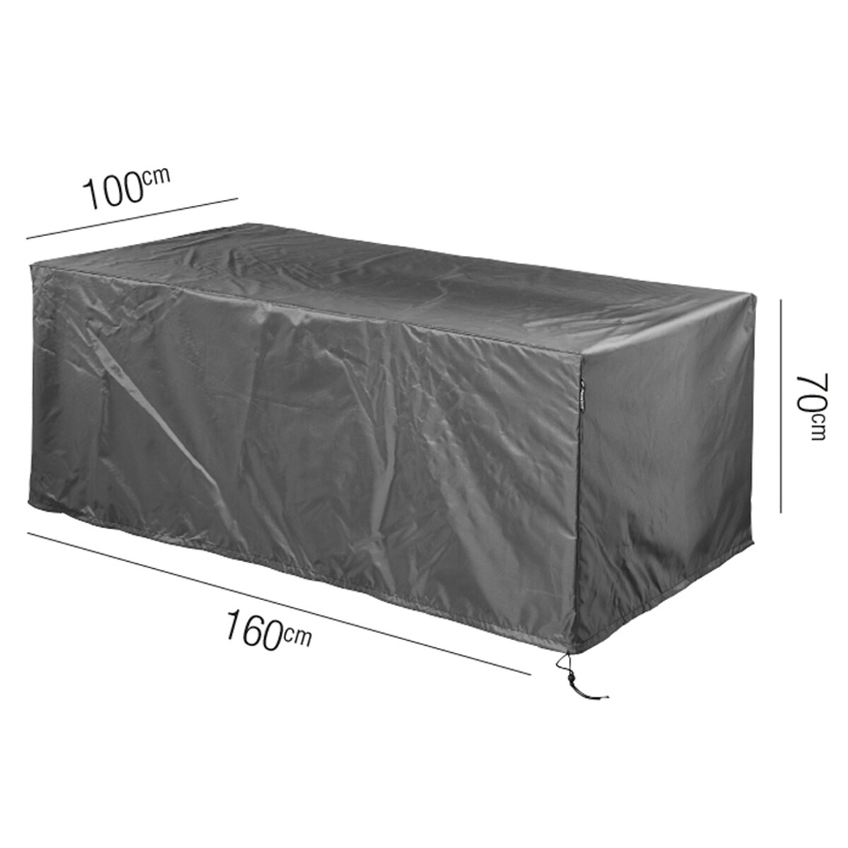 Garden Table Cover 100x160cm grey, AEROCOVER