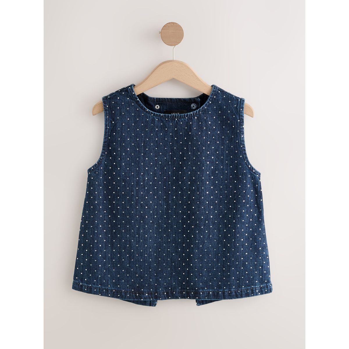 Haut en denim fantaisie délavage bleu, NEXT
