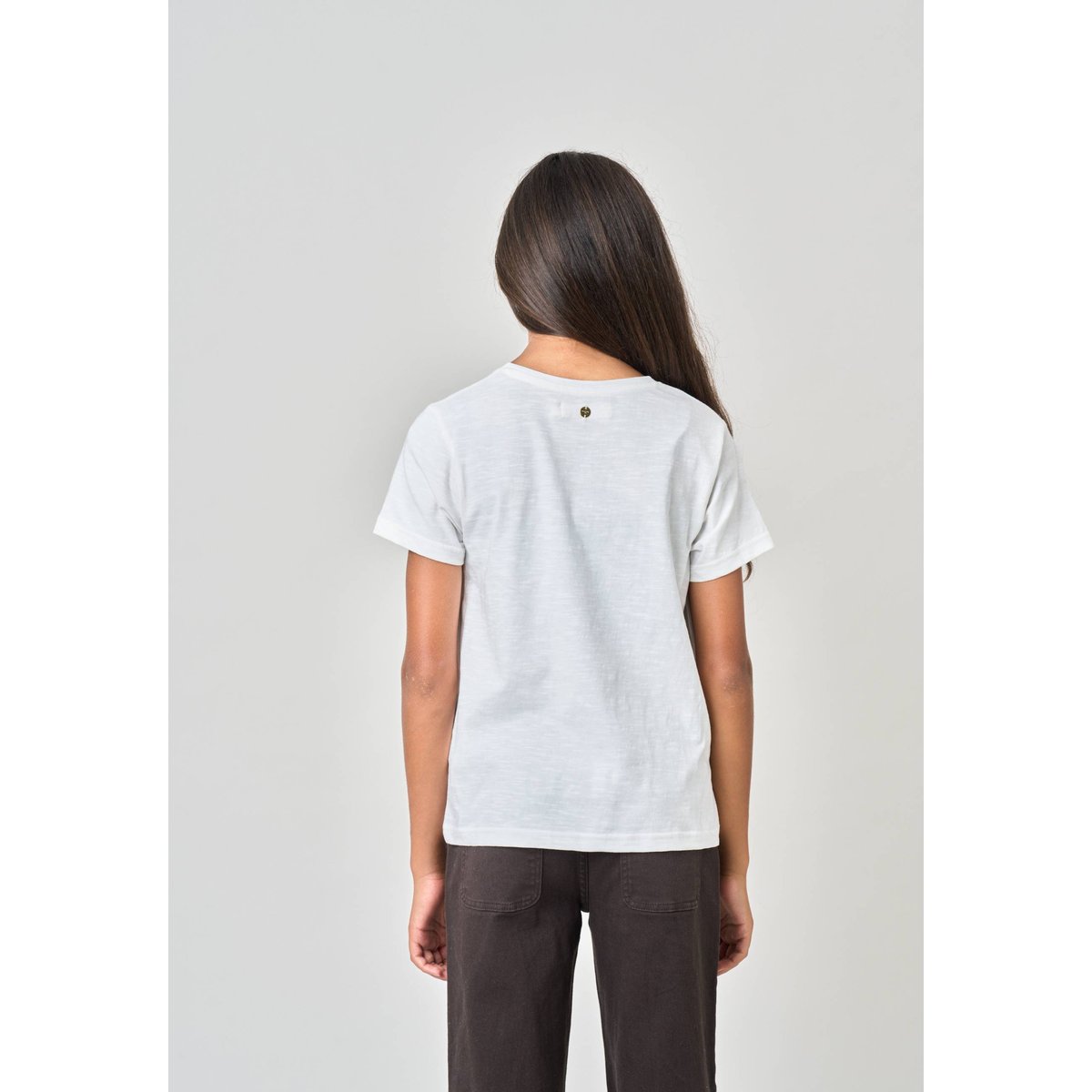 T-shirt fille en 100% coton BESKULL off white, DEELUXE