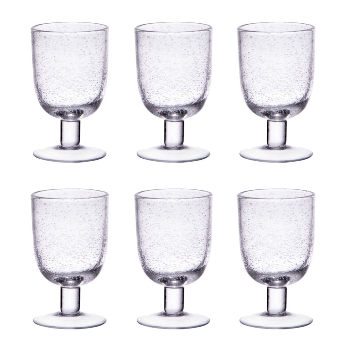 Verre à pied 28 cl Luberon bullé  (lot de 6) transparent / cristal, TABLE PASSION
