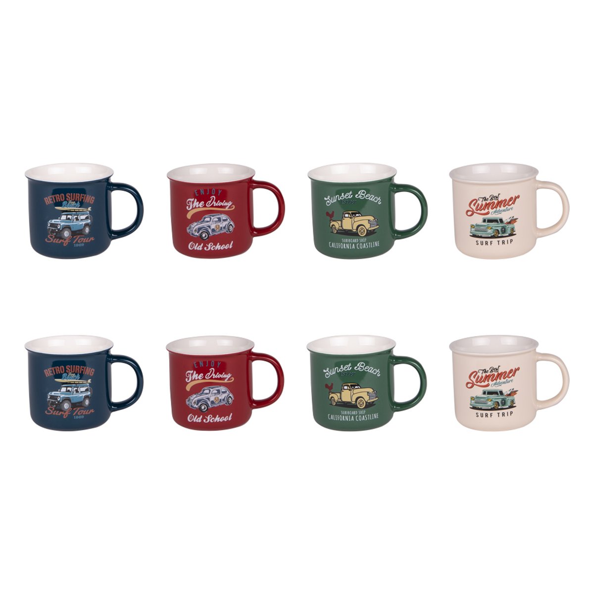 Coffret de 8 tasses Californy 10 cl - CALIFORNY multicolore, TABLE PASSION