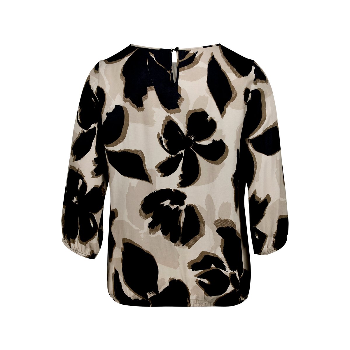 Tunique à manches 3/4 beige/noir, BETTY BARCLAY