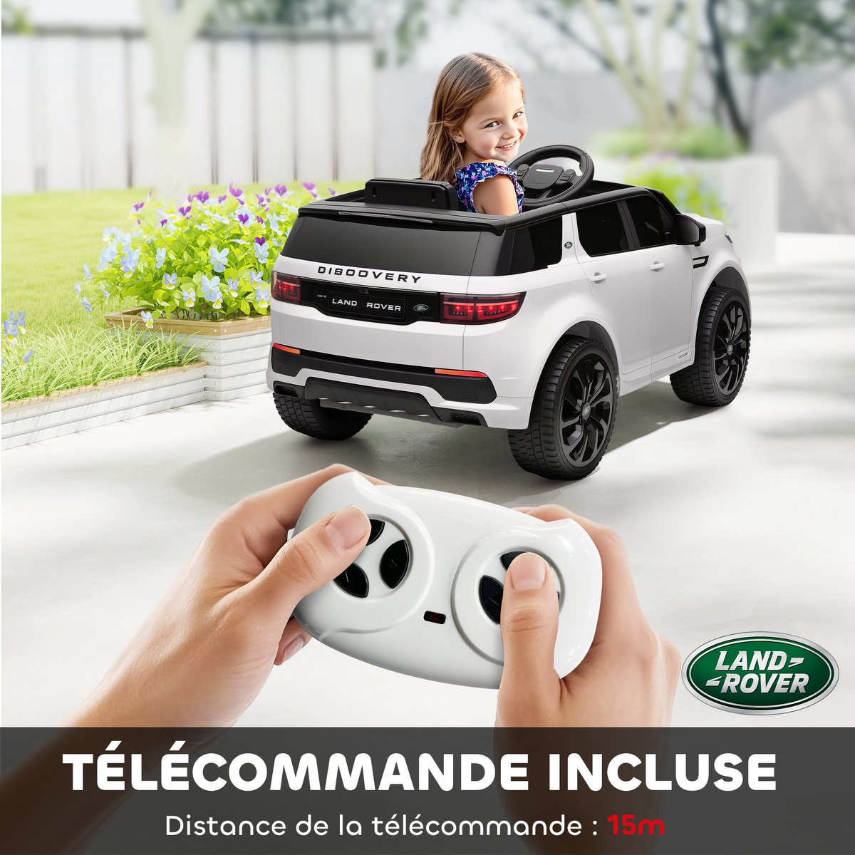 SUV électrique pour enfants PP Blanc blanc, AIYAPLAY