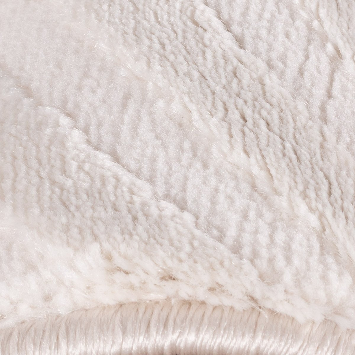 Tapis de salon à relief géométrique OIA crème, NAZAR RUGS