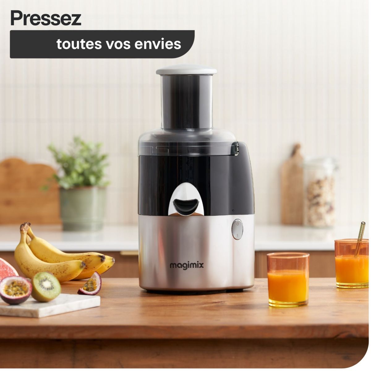 Extracteur de jus 18085F Juice Expert 3 Chrome et Blanc blanc, MAGIMIX